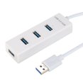 thumbnail image 1 of Concentrador USB Hub USB3.0 de alta velocidad Hub USB3.0 de 4 puertos con fuente de alimentación micro USB Uso simultáneo Transmisión de 5 Gbps Archivos grandes Pequeños y livianos Abanopi Concentrador USB, 1 of 4