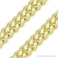 thumbnail image 2 of 4.9mm Miami Cuban / Curb Link Italian Chain Bracelet in Solid .925 Sterling Silver w/ 14k Yellow Gold, 2 of 2