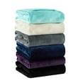 thumbnail image 3 of Chic Home Roux 1-Piece Solid Color Flannel Fleece Wrap, 22 x 88, Grey, 3 of 6