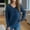 Navy, variant on Amidoa Loose Women Sweater V-Neck Green Long Sleeve Solid Pullover Lightweight Sweaters Womens Cardigans L
