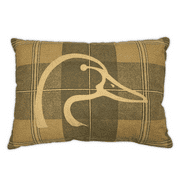 DU Plaid Dacorative Pillow Home Decor Bed Car Throw Pillow Oblong Coushin by Ducks Unlimited, Brown -14"x20"