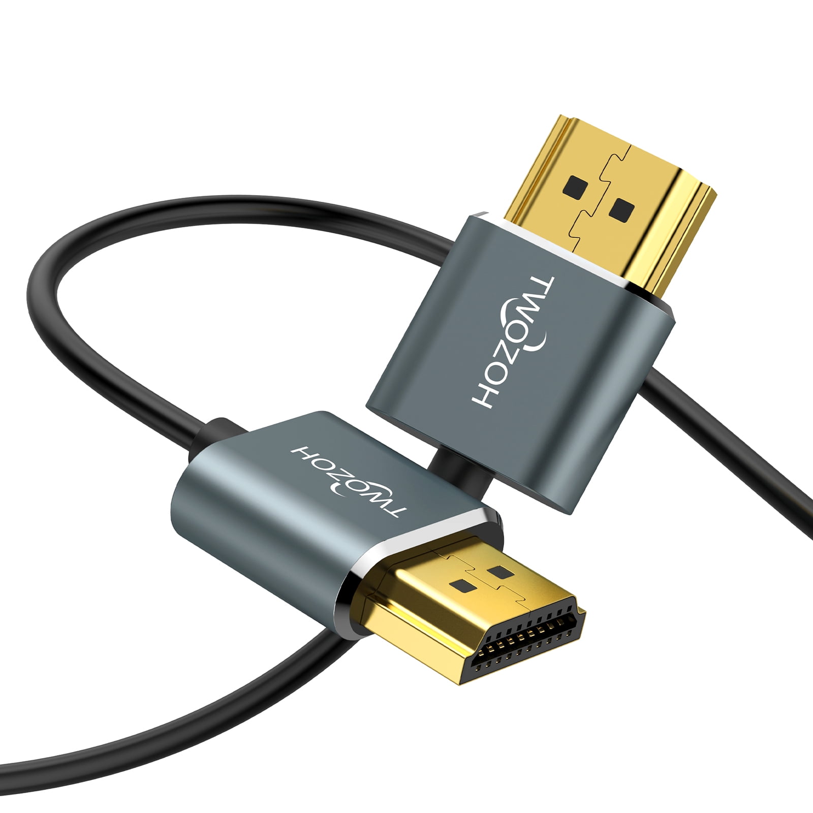 Twozoh Ultra-Thin HDMI to HDMI Cable 25Ft, Hyper Slim HDMI 2.0