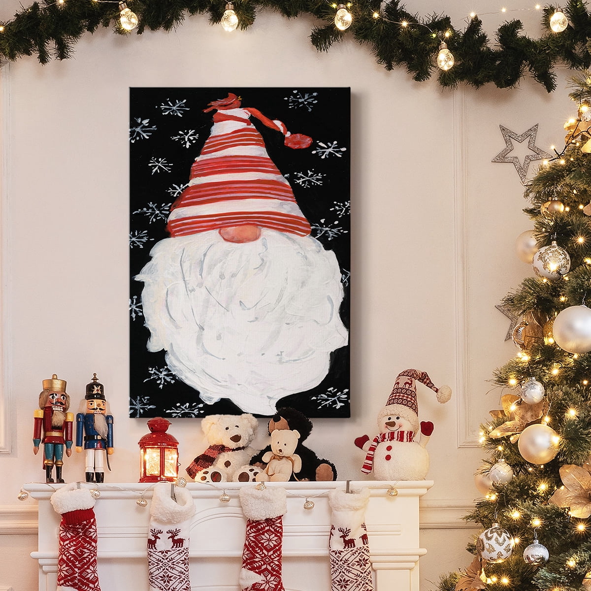 Winter Snow Gnome- Gallery Wrapped Canvas