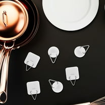 GOOHOCHY 60pcs Self Stick Hooks Small Adhesive Hooks For Wall Removable Hooks For Hanging Clothes No-Drill Sticky Picture Hangers For Walls