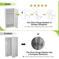 thumbnail image 6 of Armoire Wardrobe Closet with Doors, 71'' Wardrobe Cabinet with Hanging Rod, Metal Closet with 2 Adjustable Shelves for Bedroom School, Employee, Gym, Armarios De Ropa para Dormitorio, White, 6 of 8