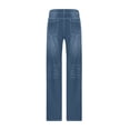 thumbnail image 4 of Idoravan womens jeans straight leg Women's Casual Loose Wide Leg Jeans Comfy High Waisted Sports Pants With Pockets Jeans, 4 of 4