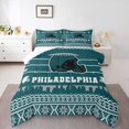 thumbnail image 2 of Erosebridal Football Comforter Set Teens Adults,Sports Themed Toddler Bedding Set,Rugby Bed Set,Football Lover Down Comforter Bedroom Decor,Green White(Philadelphia), 2 of 7