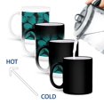 thumbnail image 4 of 3drose, Teal Blue Tropical Hibiscus Flowers - Floral Art - Hawaiian, 11oz Magic Transforming Mug, 4 of 7