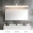 thumbnail image 4 of Luces de espejo LED Luz de gabinete de baño Luz de espejo de maquillaje Lámpara de pared Luz de tocador 14W Producto, 4 of 8