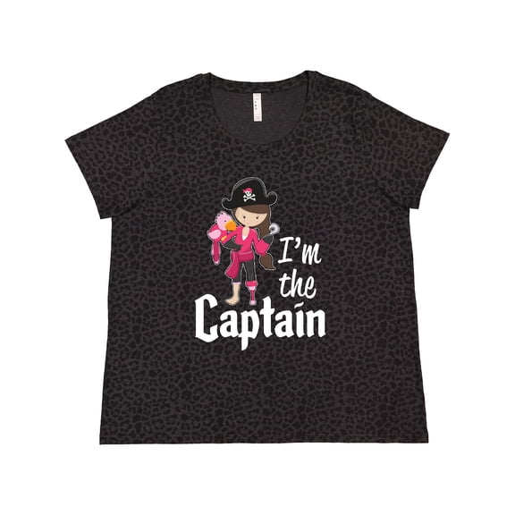 Inktastic I'm the Captain- Pirate Girl Women's Plus Size T-Shirt