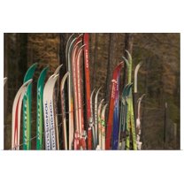 Great BIG Canvas | "British Columbia, Kimberly, Snow Fence made from Old Skis, German Themed Ski Town" Art Print - 30x20
