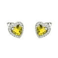 thumbnail image 5 of harmtty 1 Pair Alloy Earrings Shiny Exquisite Heart Shape Ear Studs for Party, 5 of 8