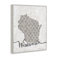 thumbnail image 2 of Stupell Industries Shabby Chic Wisconsin Patterned Grey US State Design Canvas Art, 16 x 20, by Ziwei Li, 2 of 7