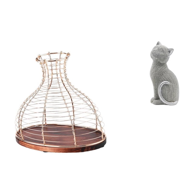 Elegante Jarrón De Resina Con Forma De Gato Para Sujetar Corchos De Vino, Figura Decorativa Multiusos única, Escultura Práctica De Colección Para Cocina, Sala De Estar, Dormitorio, Entrada,