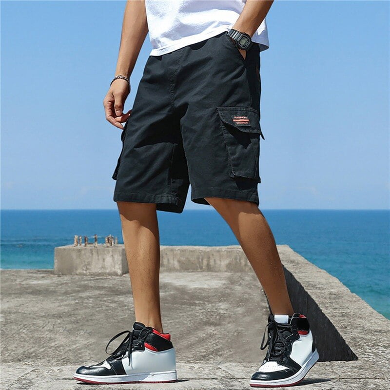 Pantalones Cargo Negros LSJSN Para Hombre Estilo Hip Hop