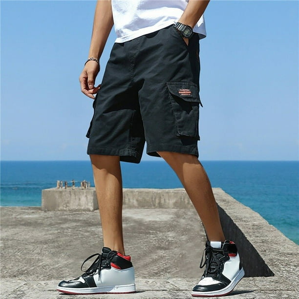Pantalones Cargo negros para hombre, ropa de calle japonesa Vintage, Hip Hop, con bolsillos, informal, estilo Safari, holgado, 2023