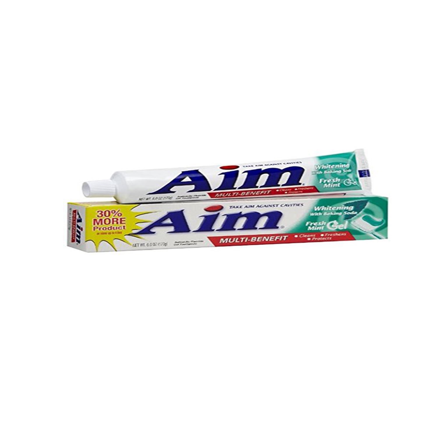 Aim Multi-Benefit Cavity Protection Gel Toothpaste, Ultra Mint 5.50 oz Pack of 7