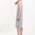 thumbnail image 4 of Floleo Robe de Nuit Sans Manches à Col Rond pour Homme, Douce et Confortable, Tenue d'Intérieur, Coupe Ample, Respirante, Légère, Peignoir Décontracté, Mode, Vêtement de Nuit (Kaki, G), 4 of 7