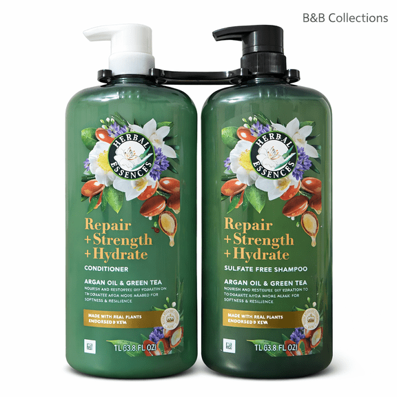 Herbal Essences Repair Strength Hydrate Shampoo & Conditioner Set, Argan Oil & Green Tea, 33.8 fl oz Each
