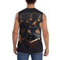thumbnail image 4 of Fotbe Casino Cards Poker Men's Camiseta sin Mangas Estampada para Hombres, Playera Casual para Gimnasio, Entrenamiento, Playa-3X-Large, 4 of 7