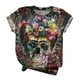thumbnail image 1 of De Camiseta blusa con estampado 3D de manga corta para mujer de talla grande, 1 of 6