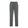 thumbnail image 4 of LEAVINGSUO Women's Wide Leg Sweatpants Drawstring High Waist Soft Fleece Lined Track Pants With Pockets Fall Winter Workout Jogge Dark Gray S, 4 of 6