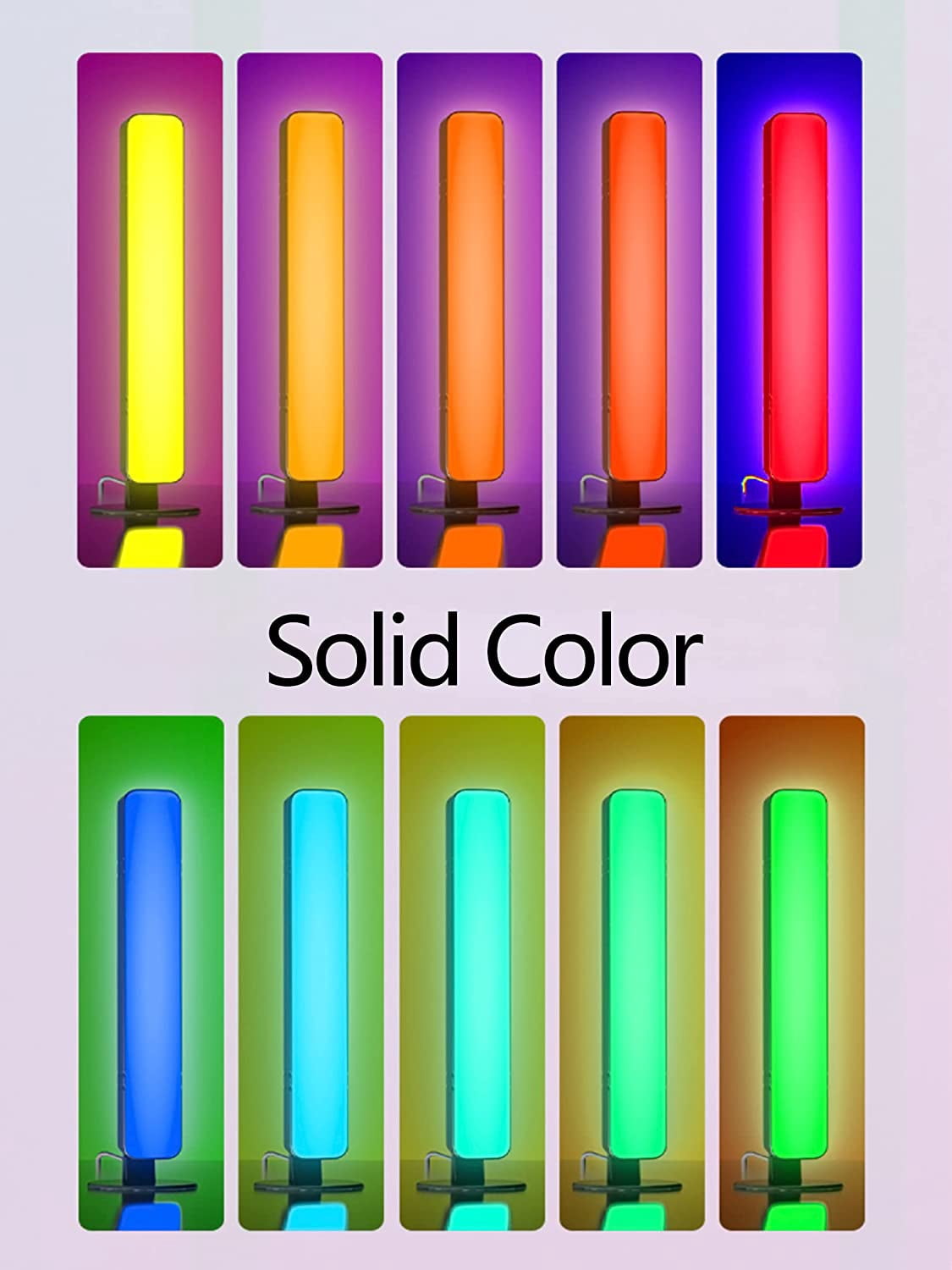 2 Pcs Bedroom RGB Desk Light LED Strip Lights Ambient Lighting Sound Reactive Lamp