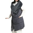 thumbnail image 1 of Aocisk Smart USB Heated Wrap Blanket Soft Warm Quilt For Full Body Comfort In Winter Grey One Size, 1 of 5