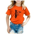 thumbnail image 3 of Girls T shirts Short Sleeve Crewneck Unity Day Print Graphic Tees Casual Holiday T-Shirts for Girls Size 4-5Y, 3 of 5