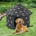 thumbnail image 2 of Outdoor Feral Cats Warm House, Waterproof Washable Winter Warm Pet Supplies Furniture Bed Cave Foldable Stray Cats Shelter Pet House Kennel Round l Size black, 2 of 6
