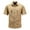 Khaki, variant on Hvyesh Men's Big and Tall Work Shirt Short Sleeve Casual Button Down Work Tshirt Button Up Wrinkle Free Shirts