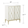 thumbnail image 2 of SEI Furniture Marradi Engineered Wood and Iron Bar Cabinet in White, 2 of 6