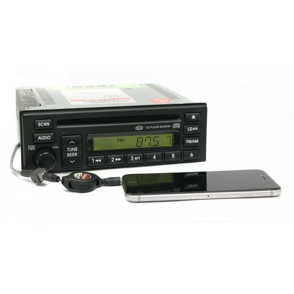Restored Kia 2003 2004 2005 2006 Sorento AM FM Single Disc CD Aux on Pigtail 96140-3E201 (Refurbished)