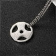 thumbnail image 6 of Unisex Titanium Stainless Steel Fitness Gym Necklace Weight Plate Barbell Dumbbell Pendant Men Women Neck Chain Jewelry, 6 of 6