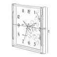 thumbnail image 4 of Unique Modern Square Shaped Wall Clock With Floral Design for Living Room, Kitchen, or Dining Room, 4 of 7