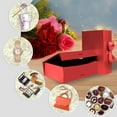 thumbnail image 5 of 9.4"X6.8"X4.1" Pink Magnetic Gift Box with Lid and Ribbon for Presents, 5 of 14
