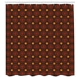 thumbnail image 2 of Ambesonne Ethnic Shower Curtain, Tribal Culture Inspired Art, 69"Wx84"L, Brown Vermilion Marigold, 2 of 4