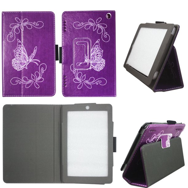 Butterfly on Purple Folio Case for Kindle Fire HD 7 Tablet (2014 ...