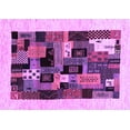 thumbnail image 1 of Ahgly Company Indoor Rectangle Abstract Purple Contemporary Area Rugs, 5' x 8', 1 of 4
