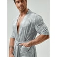 thumbnail image 5 of Peignoir de Nuit en Satin avec Ceinture pour Homme 1 Pce, 5 of 5