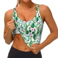 thumbnail image 3 of Uemuo Cactus Plants Pattern Women's Sports Bra - High Impact Support, Breathable, and Comfortable Athletic Bra for Running, Yoga, and Workouts, 3 of 9