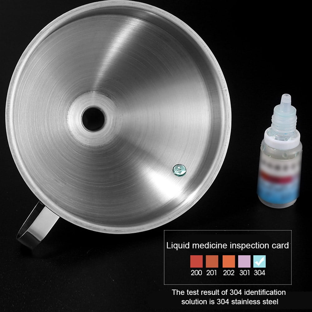 Kitchen Funnel for Filling Bottles, Kitchen Gadgets Cooking Oil Funnel , Tea Grease Juice Food Funnel, Stainless Steel Funnel,,，G8596
