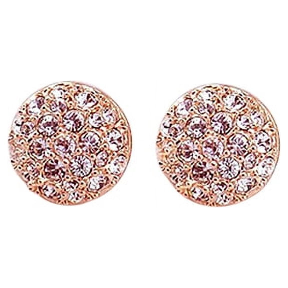 Ayyufe Women's Elegant Circle Crystal Rhinestone Ear Studs Earrings