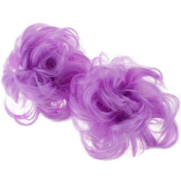 KAKOWELY Hair Bun Scrunchies for Girls Silk 2Pcs 5.1x5.1x1.6In