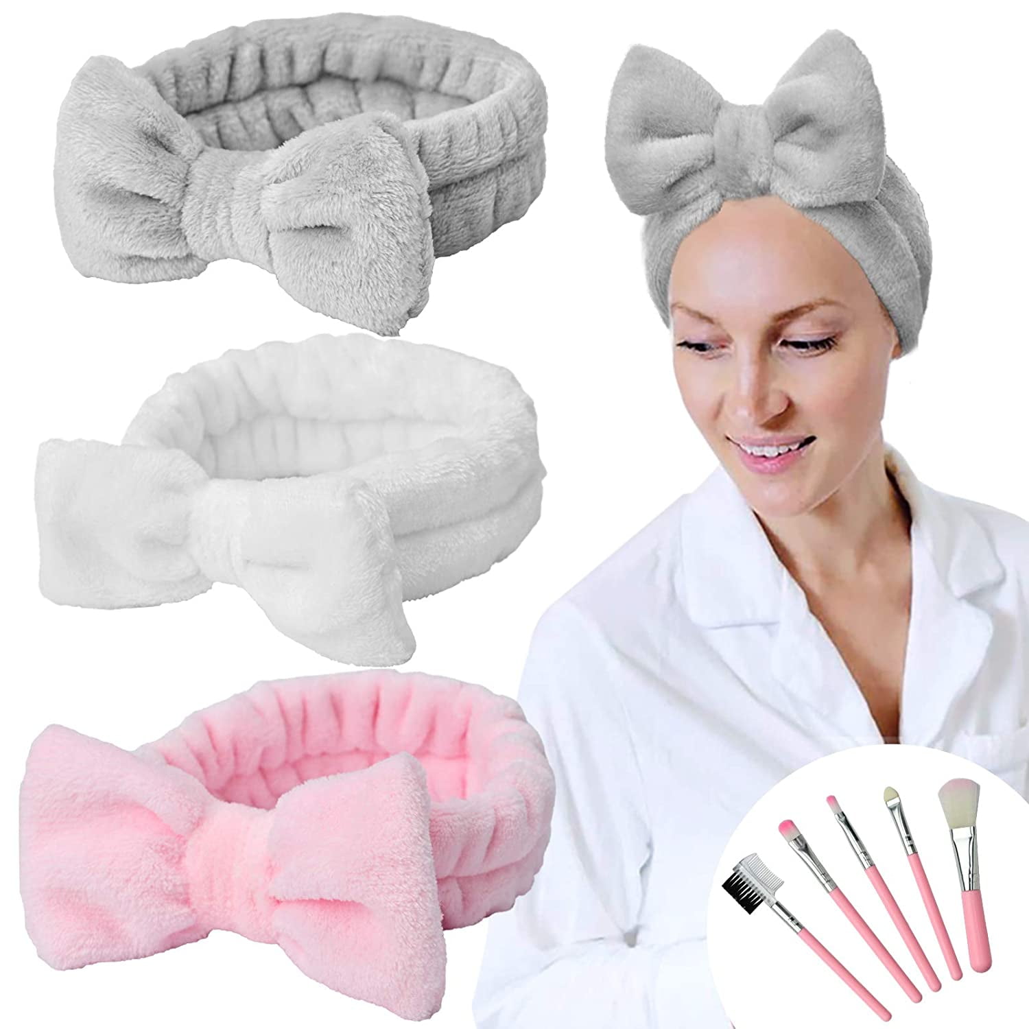 Spa Headbands for Women, Cat Ear Makeup Headband for Washing Face