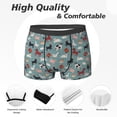 thumbnail image 2 of Men's Boxer Briefs, Horse Cow Pig Sheep Rabbit Bird Soft Comfy Mens Underwear Boxer Briefs Breathable With Widen Waist, 2 of 7