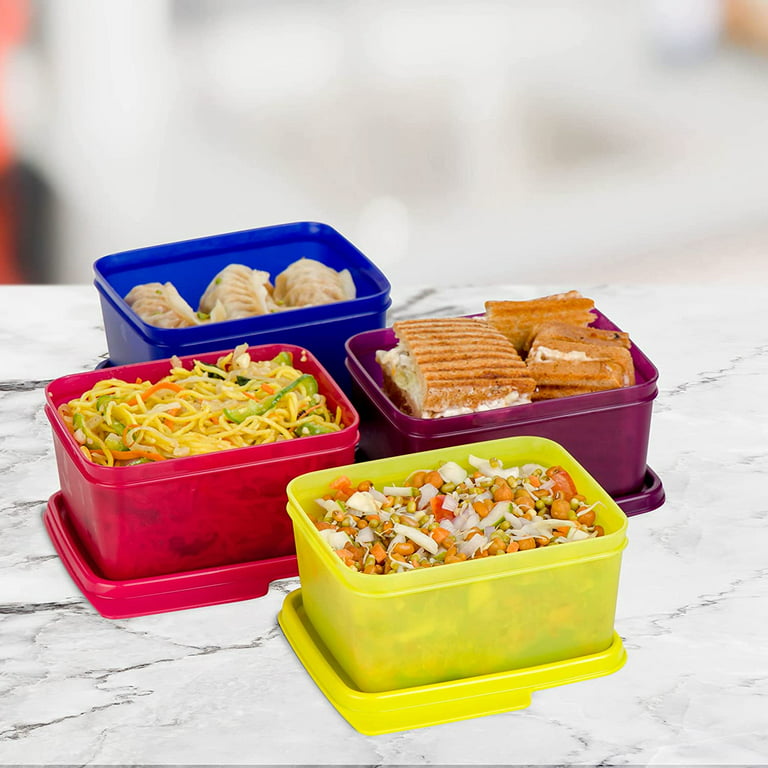Mini Square Plastic Food Freezer Kitchen Storage Container with Lid   Plastic container storage, Small plastic storage, Food storage containers