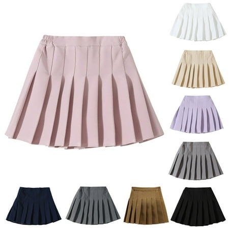 

URMAGIC Girls Pleated Mini Skirt School Girl Skirts with Shorts Outfits 2-12 Years