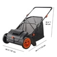 thumbnail image 6 of 21 Inch Hand Push Yard Debris Cleaner Dual Rotary Brushes Large Capacity Lawn Sweeper, 6 of 9