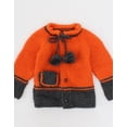 thumbnail image 3 of Woonie Handmade Full Sleeves Pocket Detailing Draw String Sweater-Orange, 3 of 4